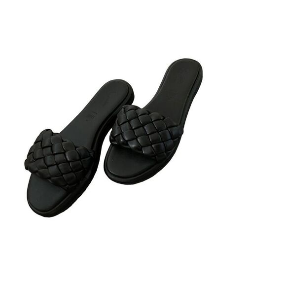 Seychelles Black leather sandal womens 9.5 - Picture 1 of 3